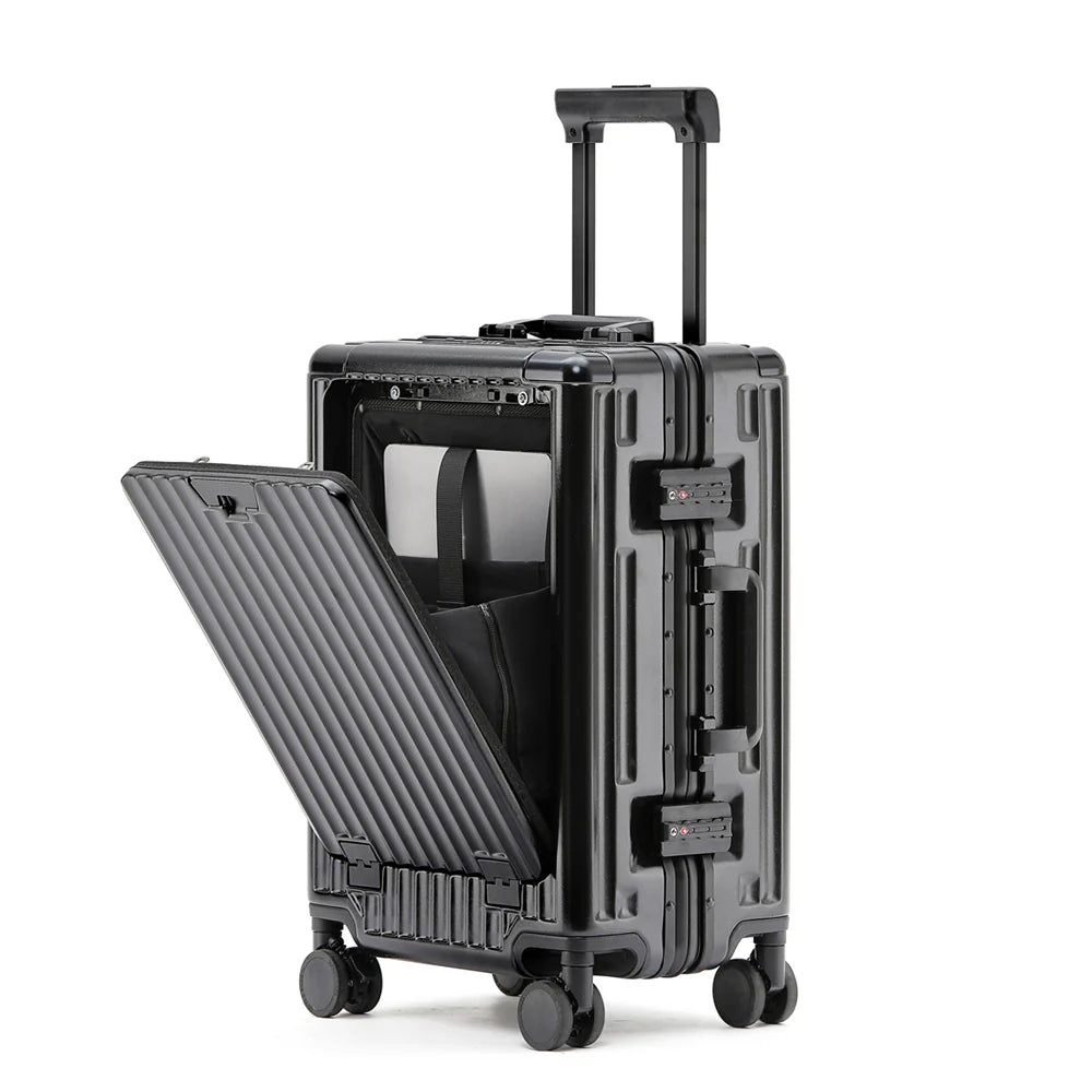 TECH Black –  Maleta de Cabina con Cargador USB/USB-C